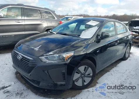 2018 Hyundai Ioniq Hybrid Blue from USA, damaged, VIN KMHC65LC6JU099721